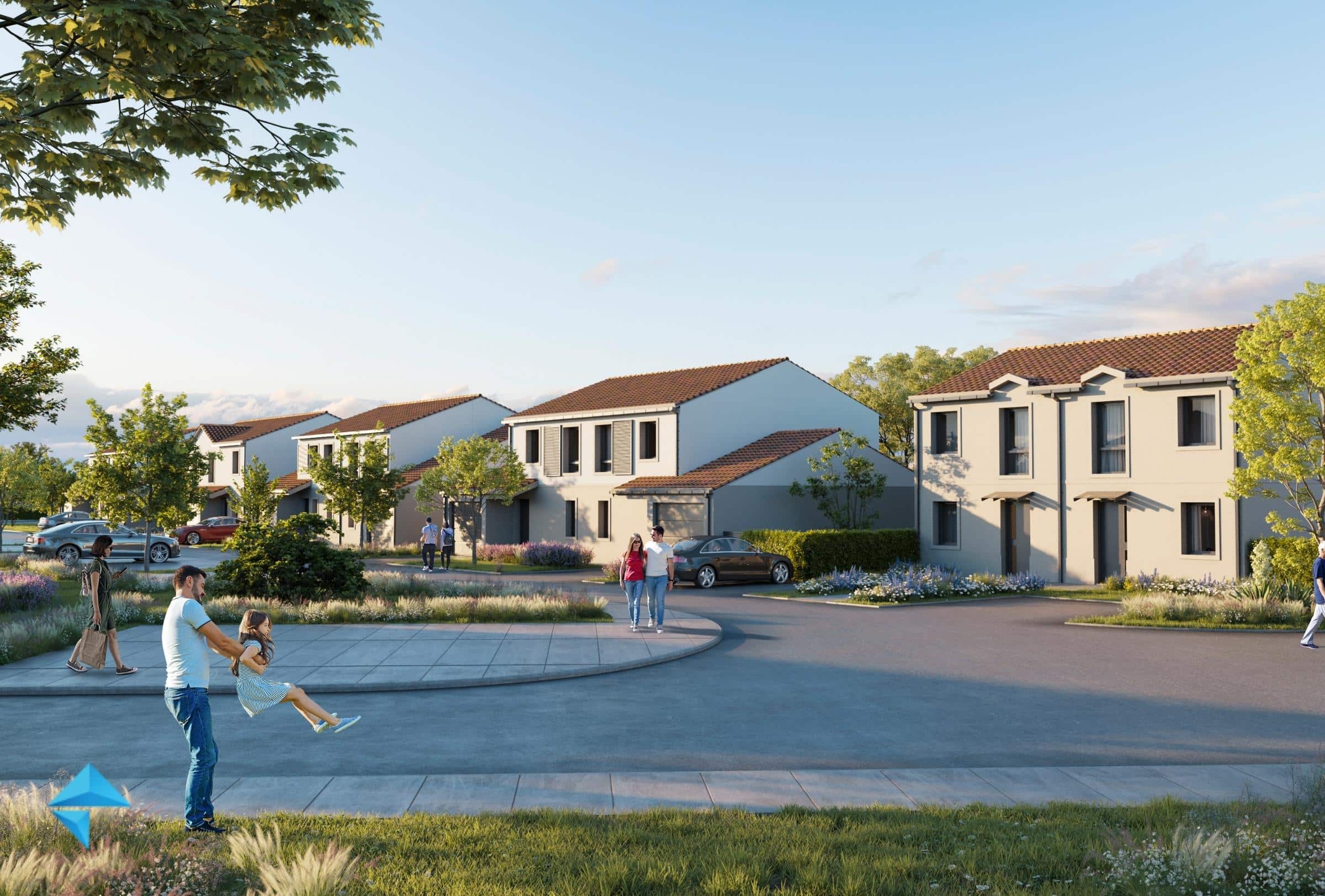 Perspectives 3D lotissement • Rendus 3D