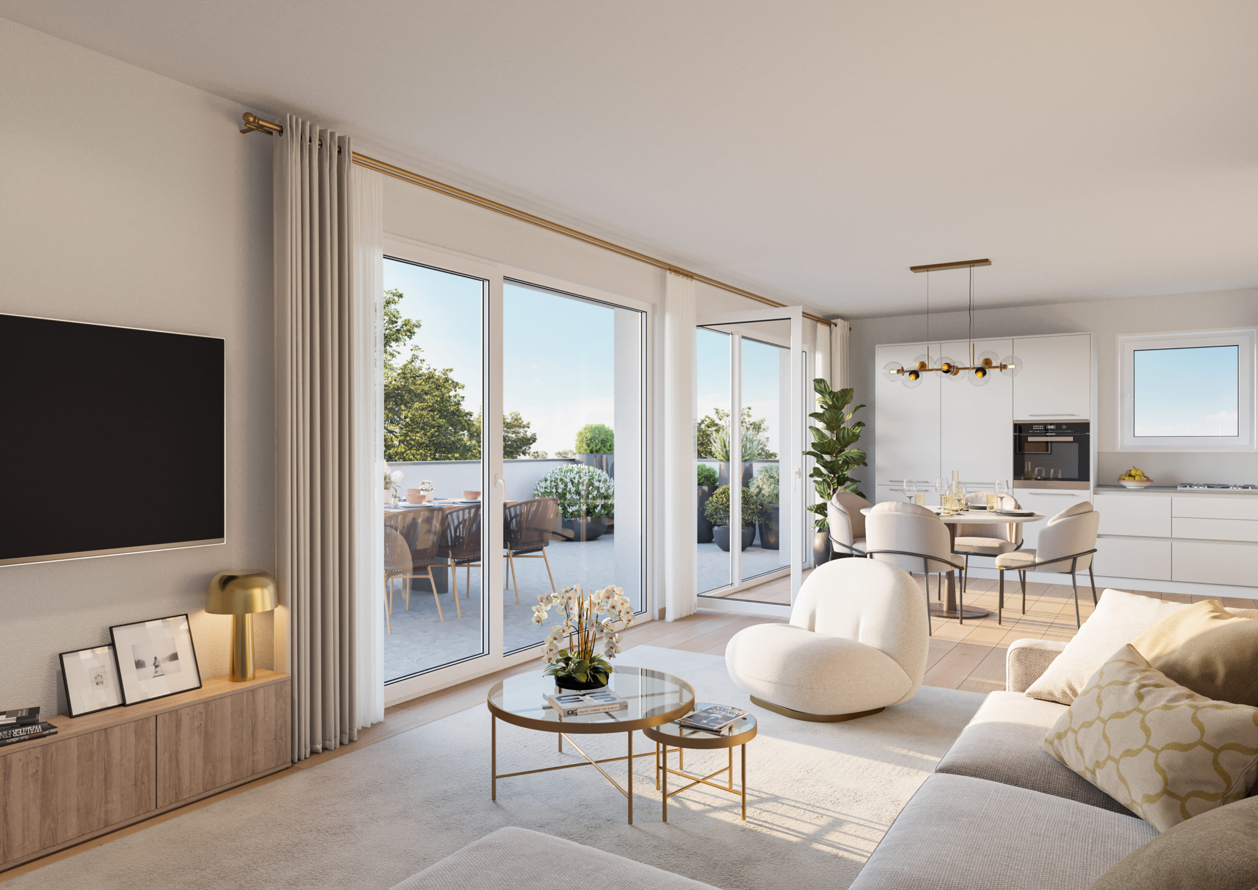 perspective 3d interieur luxe